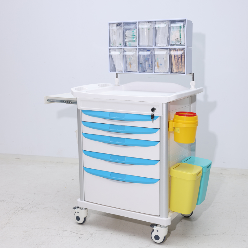 Hospital Clinic ABS Plastic Medical Emergency  Crash Cart Anesthesia Trolley